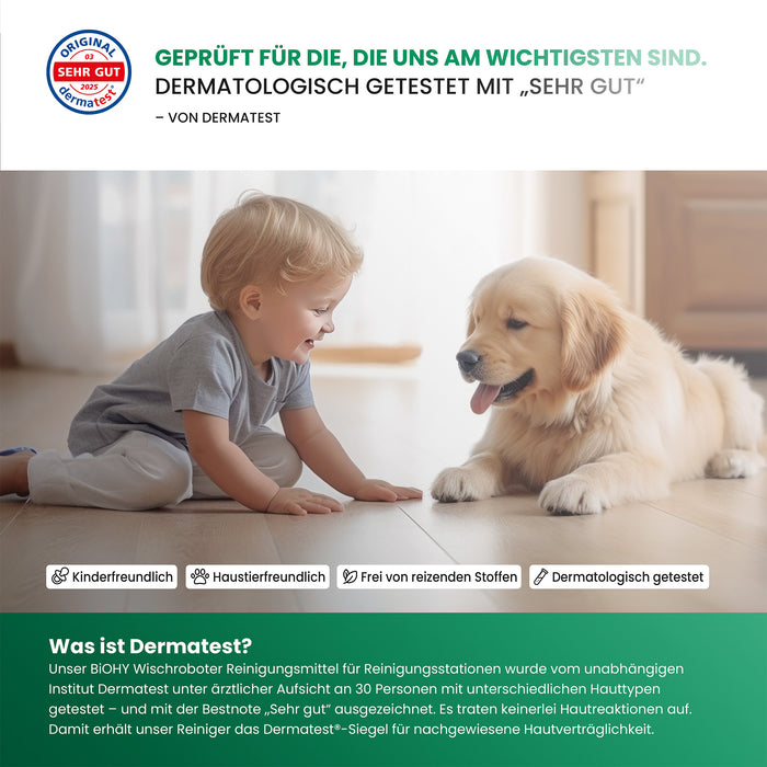 BiOHY cleaning agent for vacuum wipers, cleaners for wet and dry vacuum cleaners, floor care products, organic cleaners