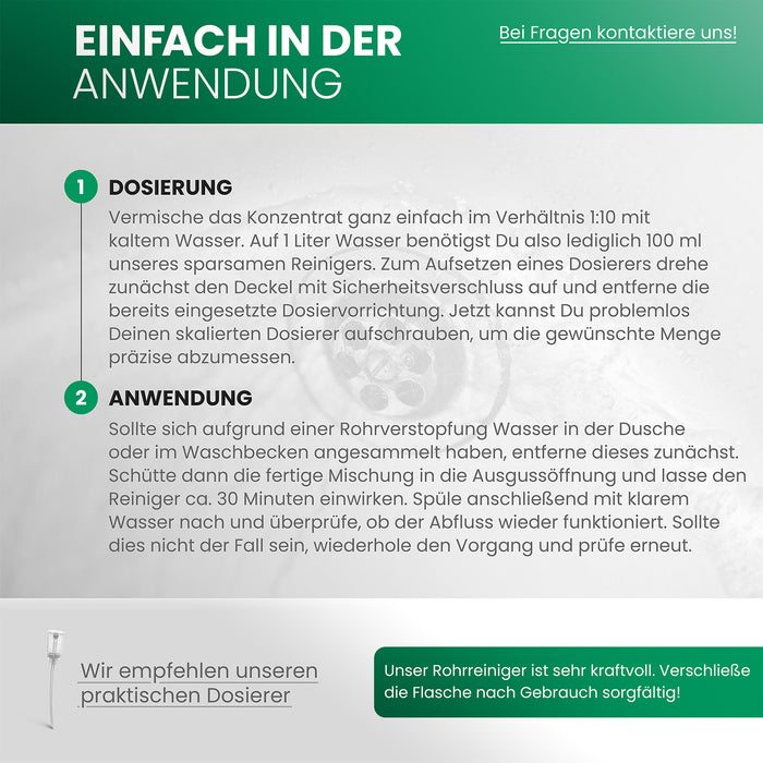 BiOHY déboucheur de tuyaux, déboucheur de canalisations, produit sans matières premières, concentré professionnel