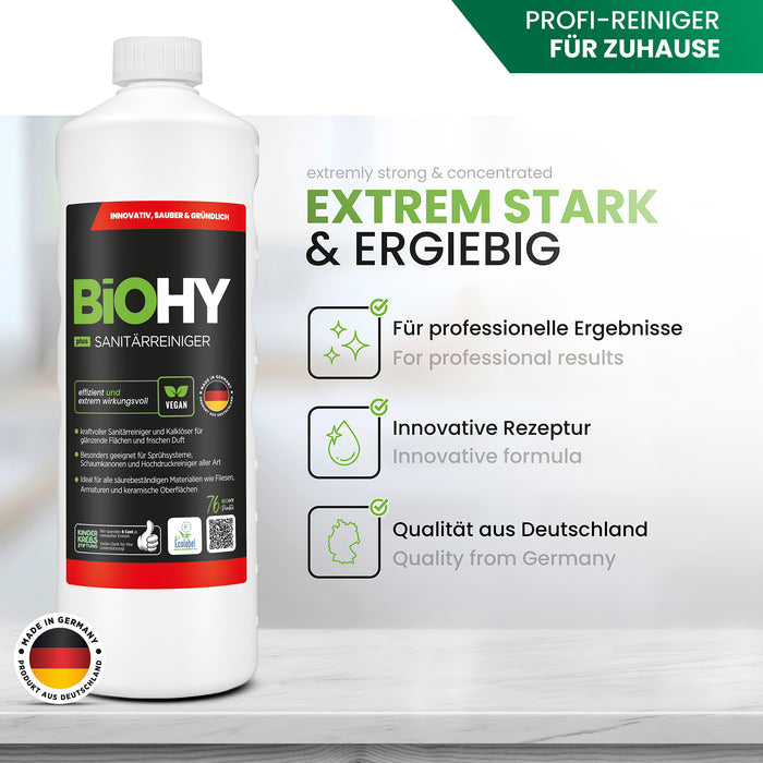 BiOHY sanitary cleaner, bathroom cleaner, limescale remover, bathroom cleaner