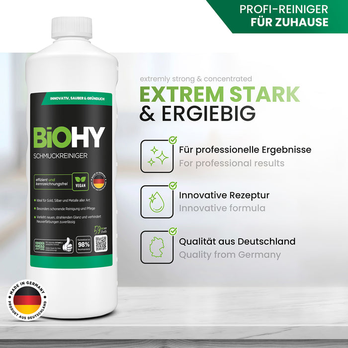 BiOHY jewelry cleaner, ultrasonic jewelry cleaner, cleaner for silver jewelry and gold, organic concentrate