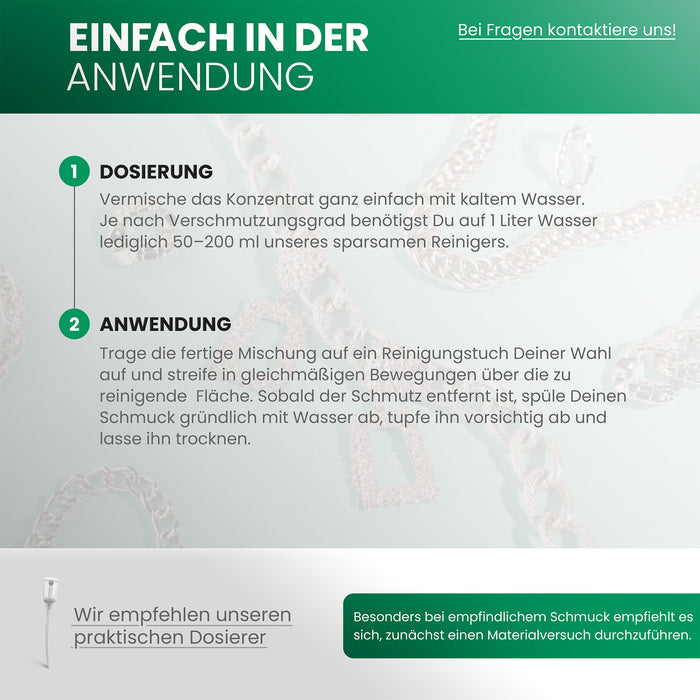 BiOHY nettoyant pour bijoux, nettoyant à ultrasons pour bijoux, nettoyant pour bijoux en argent et en or, concentré bio