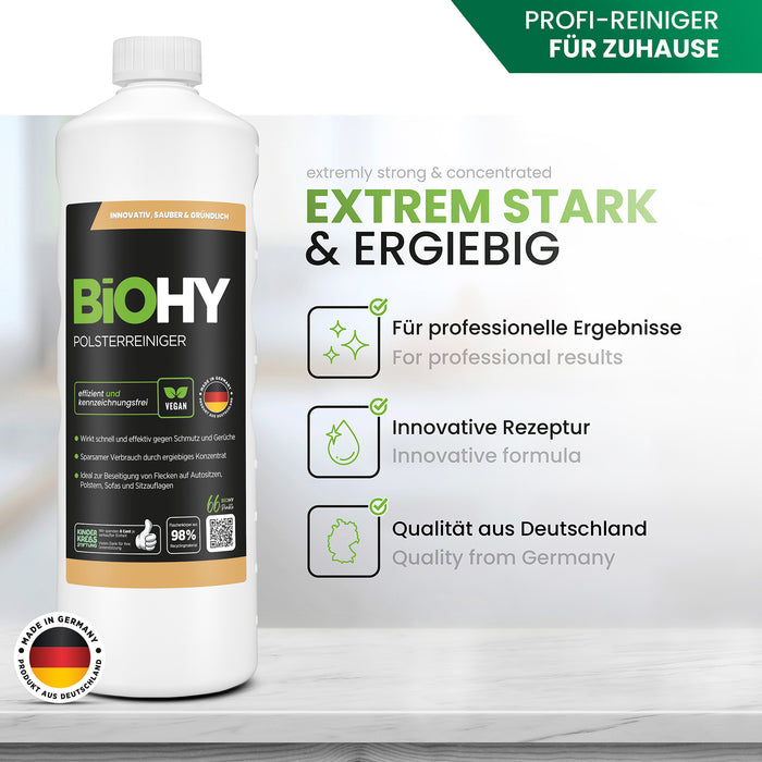 BiOHY nettoyant pour meubles rembourrés, nettoyant pour textiles, nettoyant pour meubles rembourrés, nettoyant pour canapés