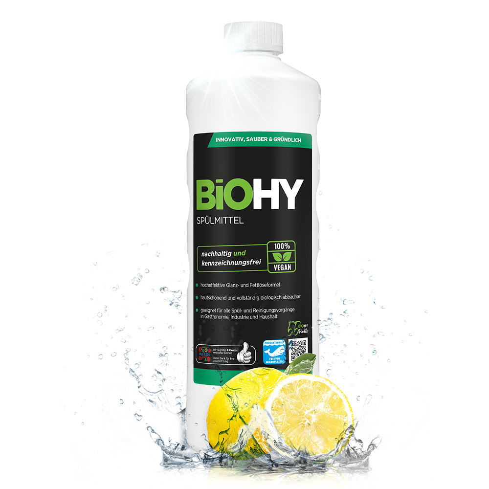 BiOHY washing-up liquid, dishwashing liquid, hand washing-up liquid, dishwashing liquid
