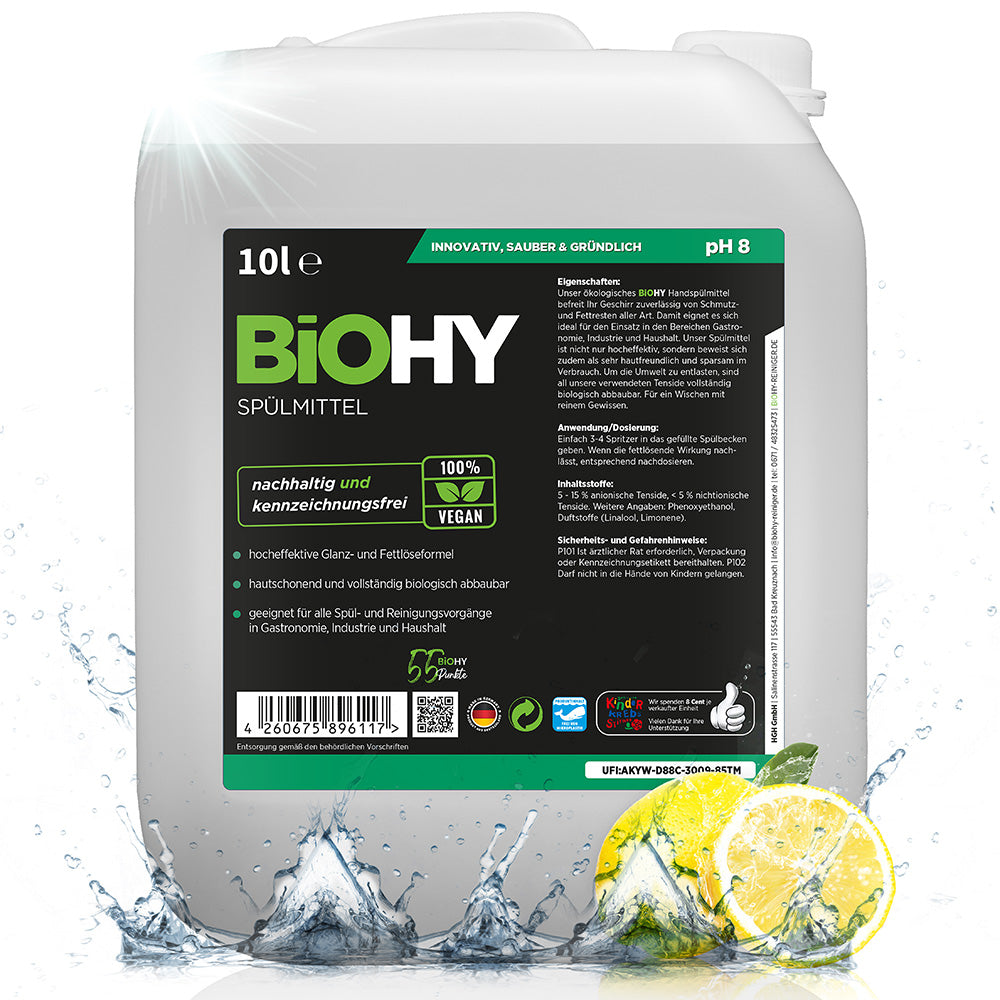 BiOHY washing-up liquid, dishwashing liquid, hand washing-up liquid, dishwashing liquid