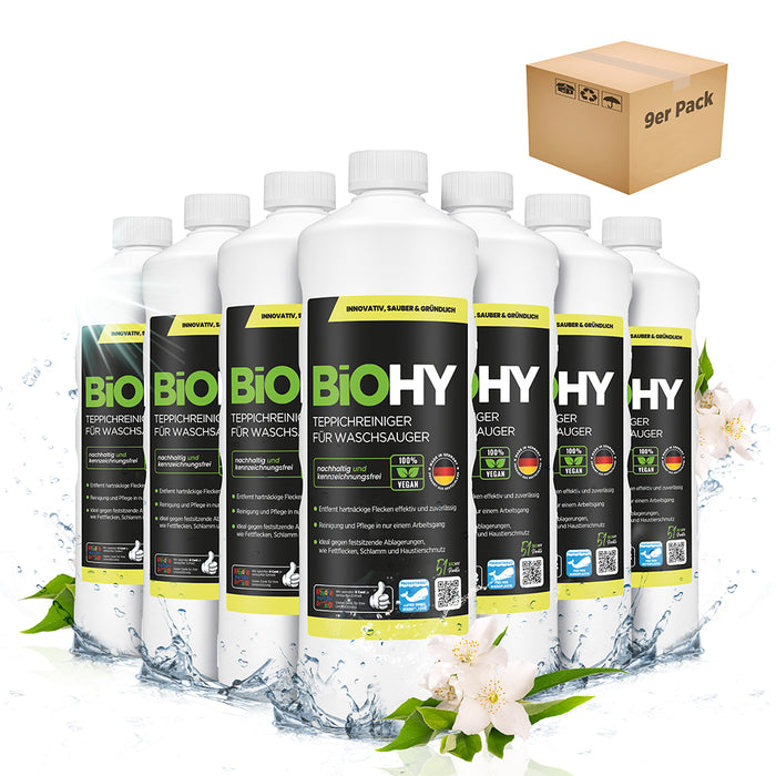 BiOHY Nettoyeur de tapis pour aspirateur-laveur, shampooing pour tapis, nettoyeur de textiles, nettoyeur vapeur pour tapis