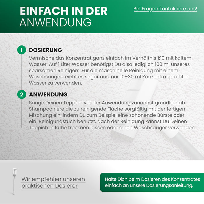 BiOHY shampooing pour tapis, nettoyant pour tapis, nettoyant pour taches, concentré bio, B2B