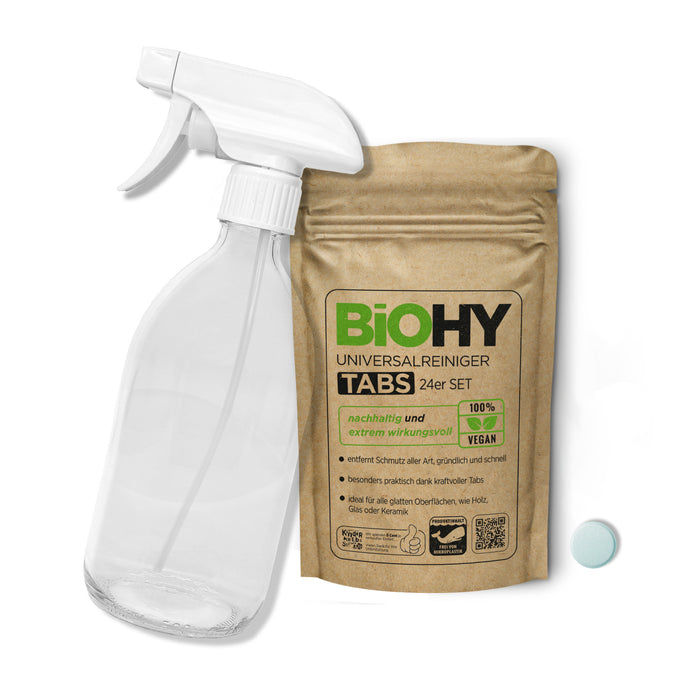 BiOHY Glasflaschen-Set mit Universalreiniger Tabs – Bild 9