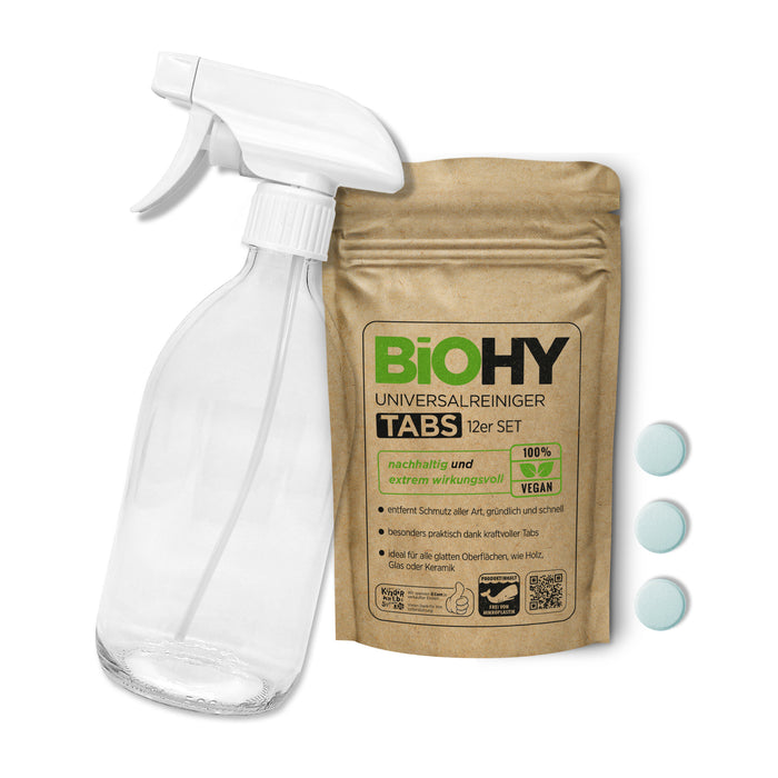 BiOHY Glasflaschen-Set mit Universalreiniger Tabs – Bild 12