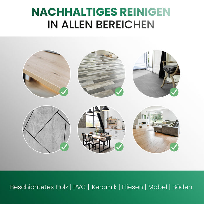 BiOHY Set de bouteilles en verre avec des pastilles de nettoyant universel, produits de nettoyage, pastilles de nettoyage, pastilles de nettoyant multi-usages