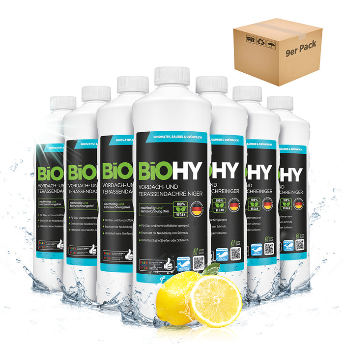 BiOHY nettoyant pour auvents et toitures terrasses, nettoyant pour terrasses, nettoyant pour auvents, éliminateur d'algues