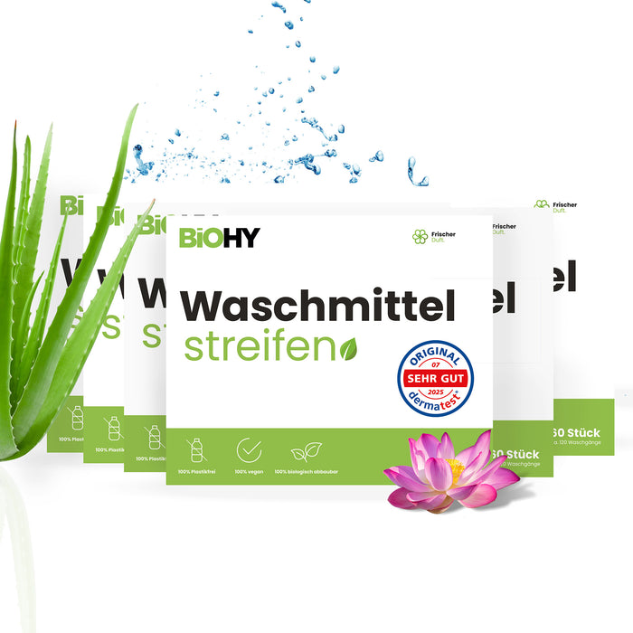 BiOHY laundry detergent sheets, laundry detergent strips, travel detergent, water-soluble washing paper