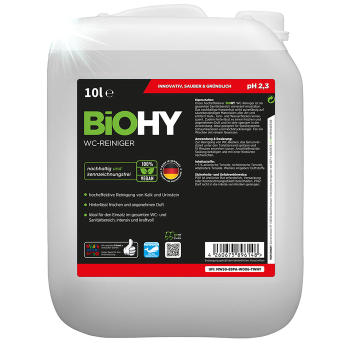 BiOHY nettoyant pour WC, nettoyant pour toilettes, nettoyant pour toilettes, rafraîchissant pour WC