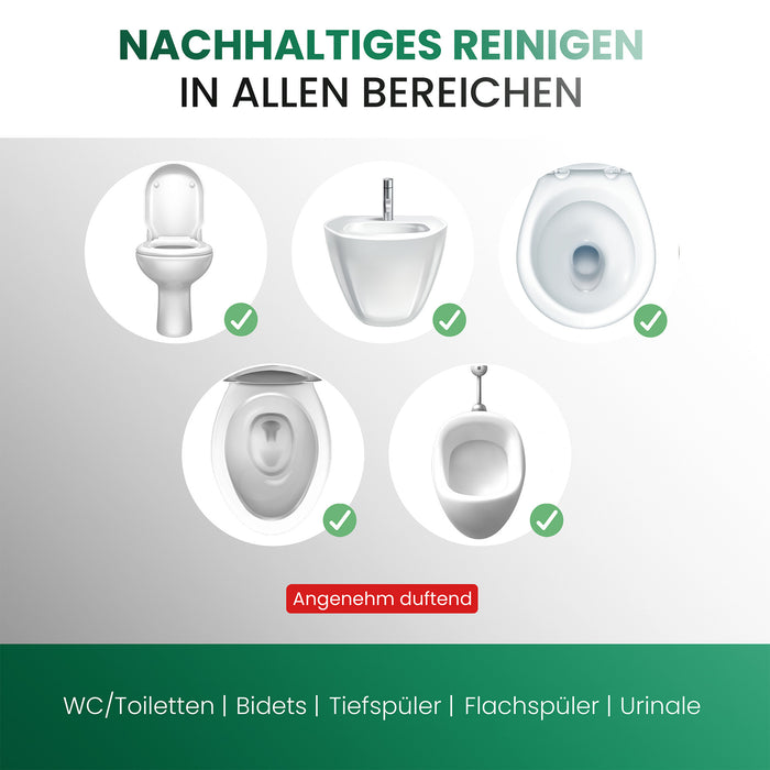 BiOHY nettoyant pour WC, nettoyant pour toilettes, nettoyant pour toilettes, rafraîchissant pour WC