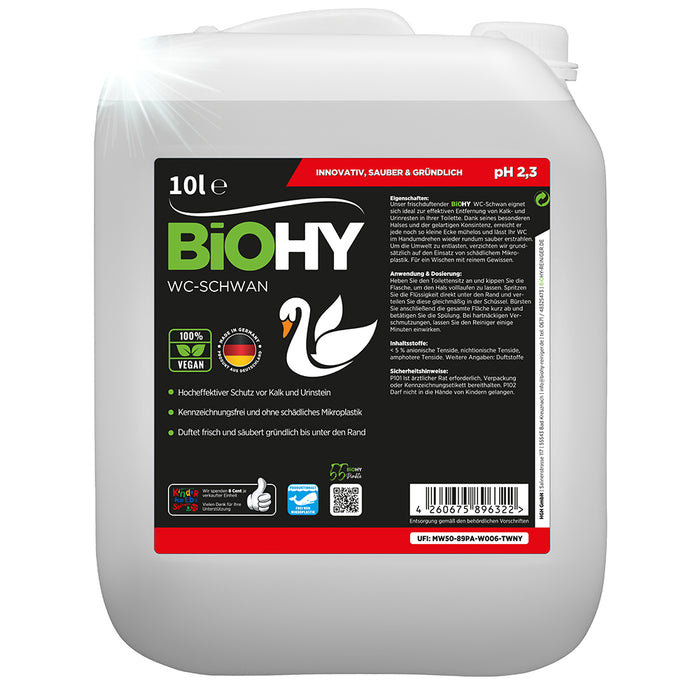 BiOHY Cygne WC, nettoyant pour toilettes, canard WC, nettoyant pour toilettes