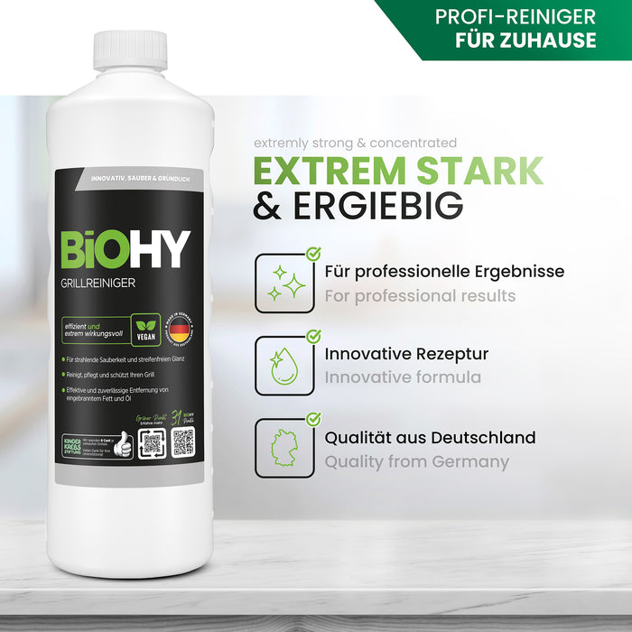 BiOHY Grillreiniger – löst eingebranntes Fett, umweltschonend (nachhaltige Verpackung)