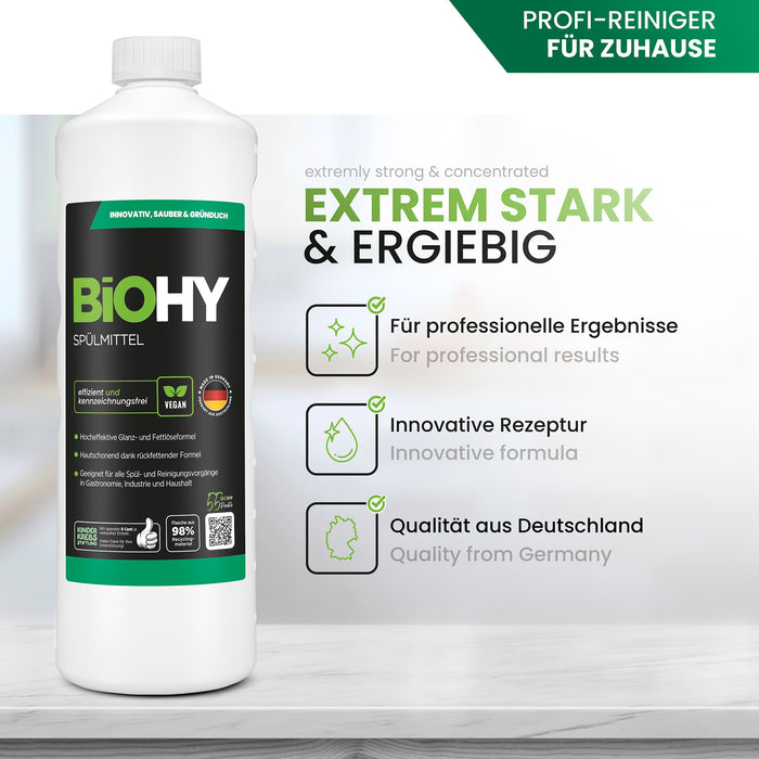 BiOHY washing-up liquid, dishwashing liquid, hand washing-up liquid, dishwashing liquid