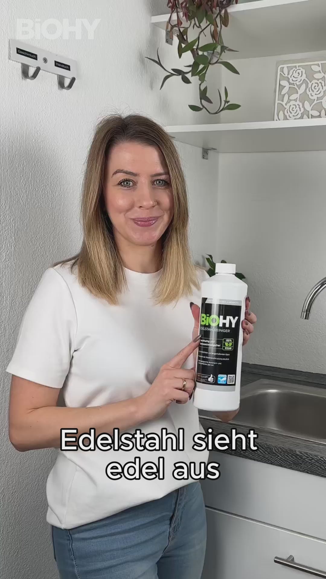 BiOHY stainless steel cleaner, stainless steel cleaner spray, stainless steel care product, stainless steel cleaning agent