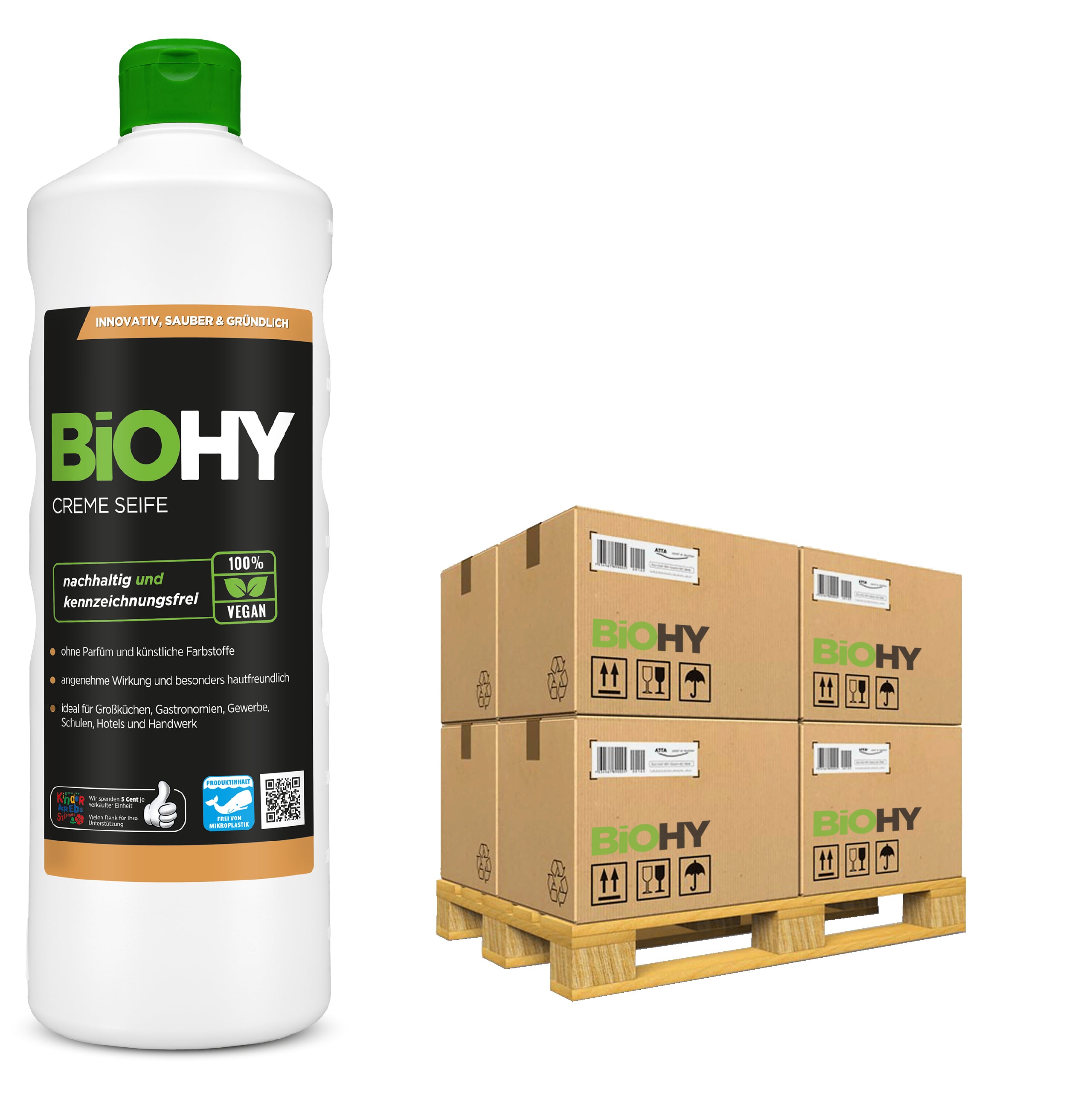 BiOHY cream soap, skin-friendly and phosphate-free, B2B