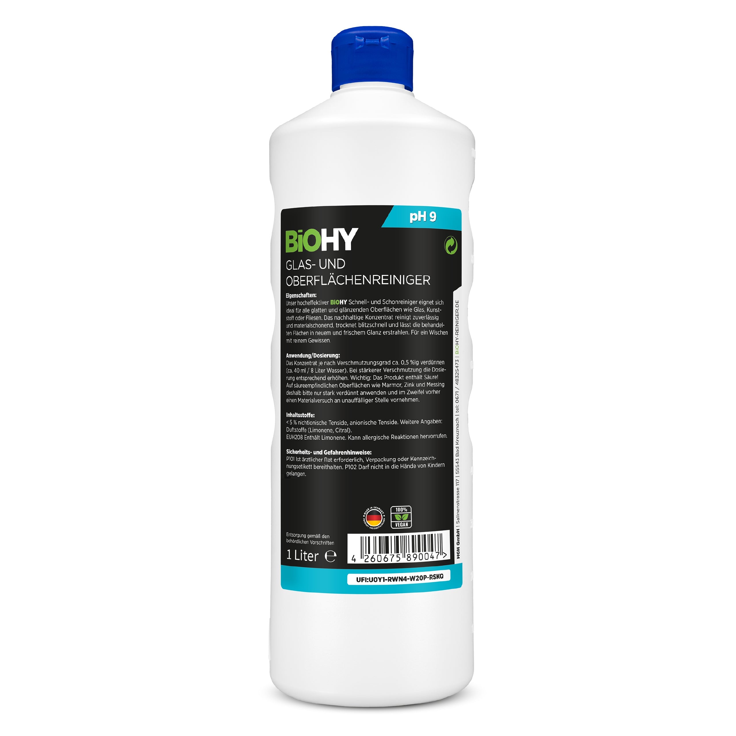 BiOHY nettoyant pour vitres et surfaces, nettoyant pour vitres, nettoyant pour surfaces, nettoyant pour vitres