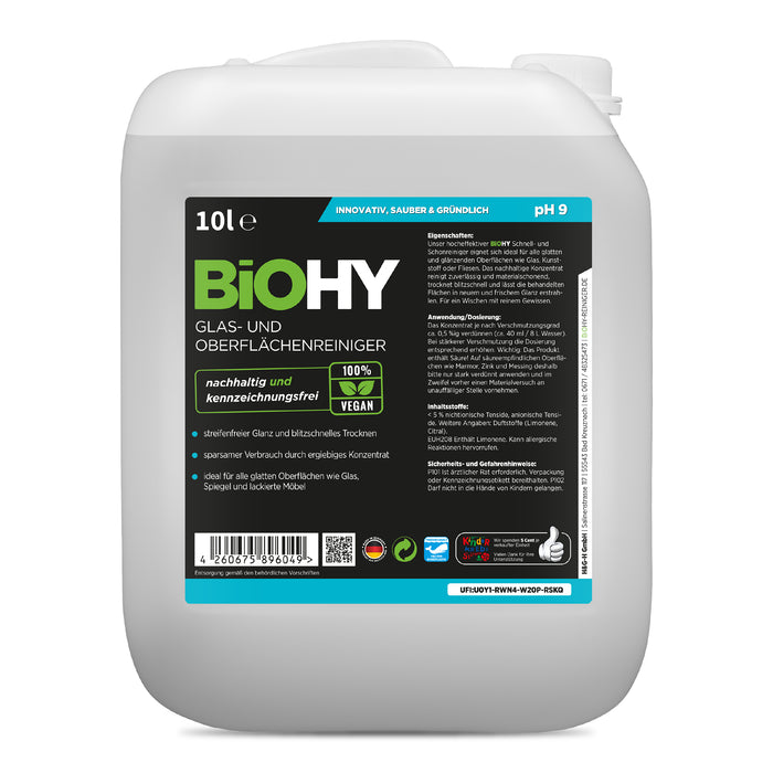 BiOHY glass and surface cleaner, glass cleaner, surface cleaner, organic concentrate, B2B