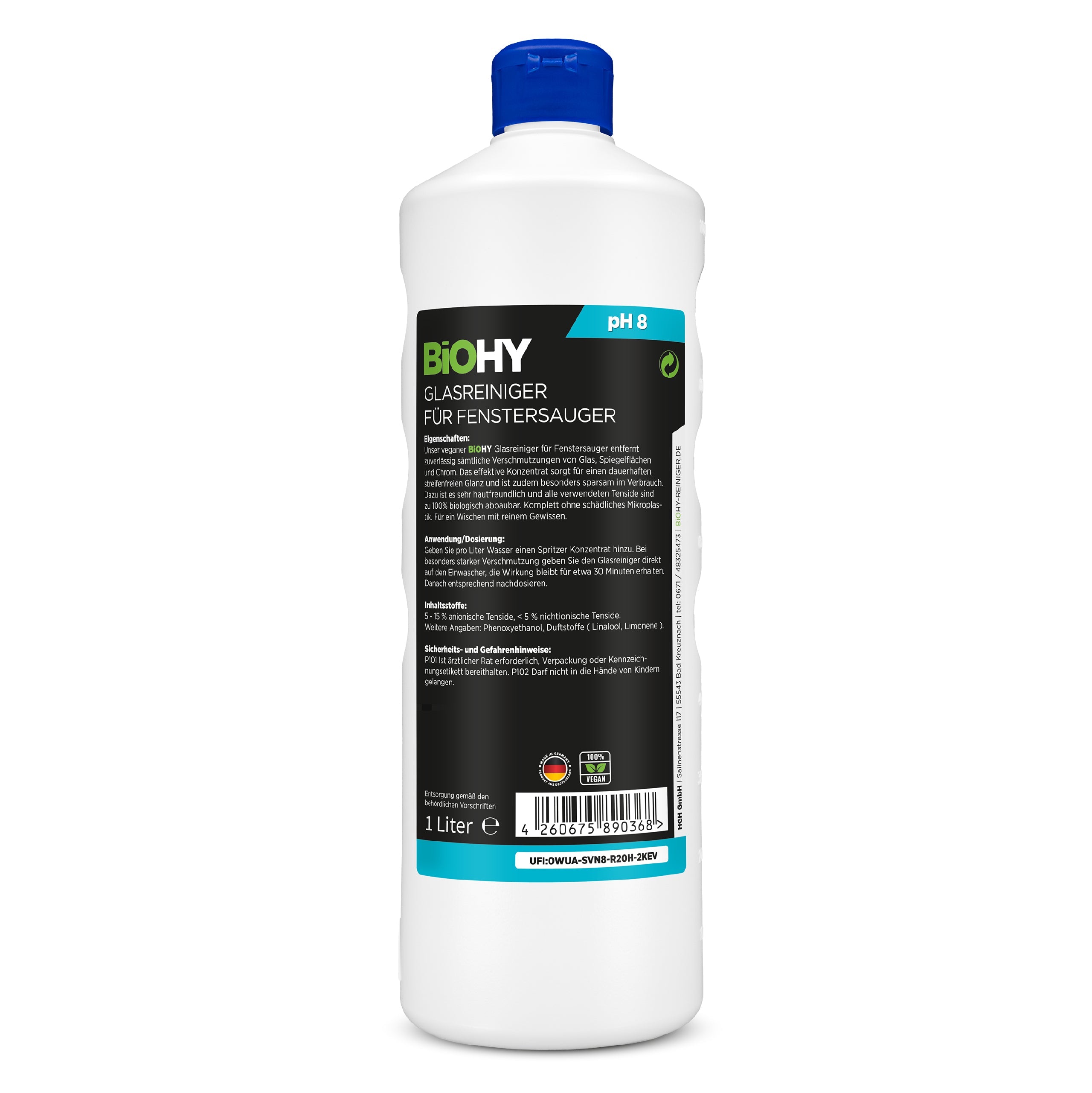 BiOHY Nettoyant pour vitres pour aspirateur de vitres, nettoyant pour vitres