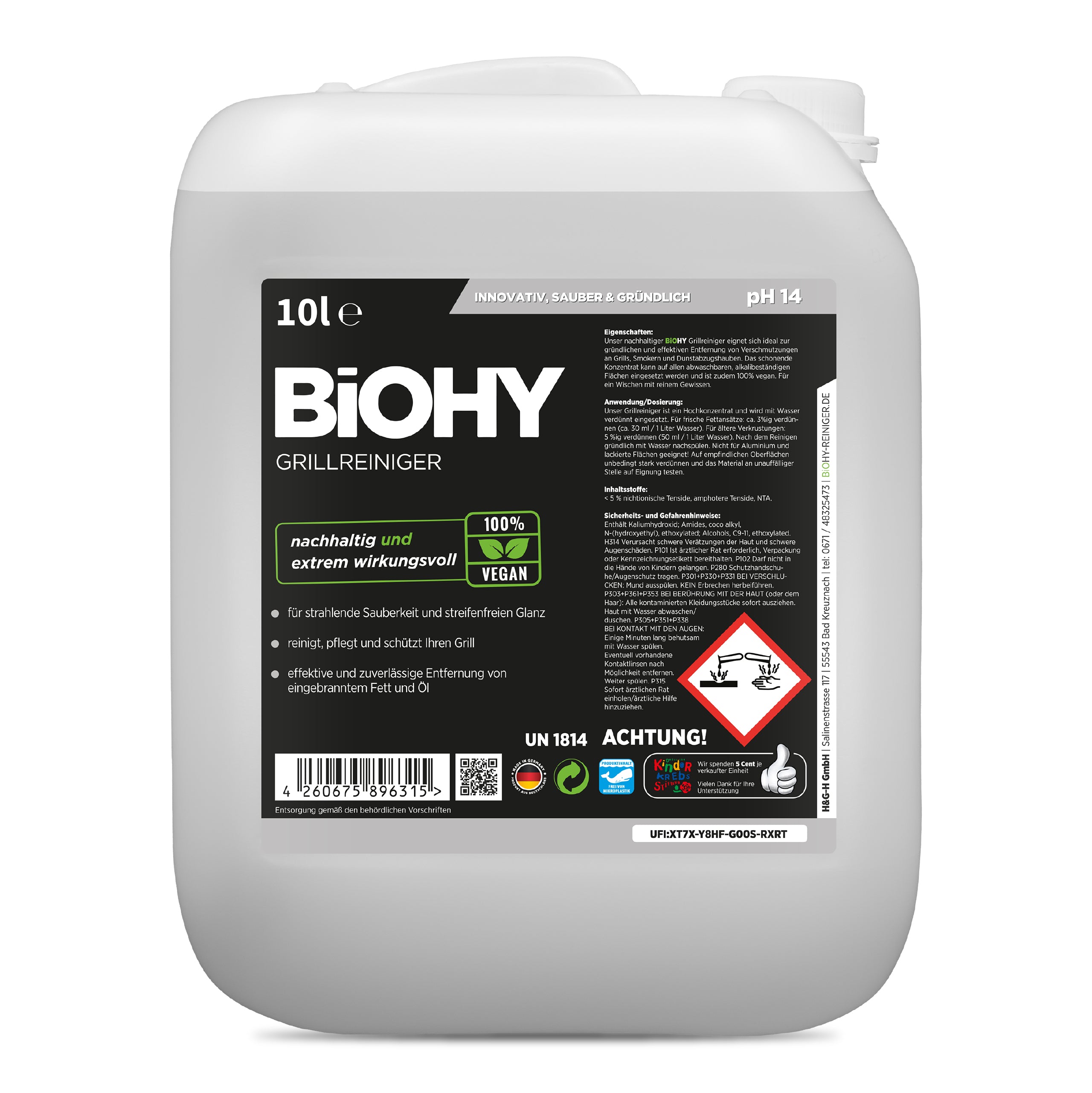 BiOHY nettoyant pour barbecue, nettoyant pour barbecue à gaz, nettoyant pour BBQ, nettoyant pour grille de barbecue