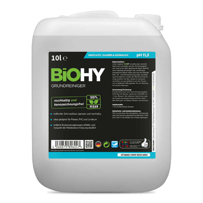BiOHY nettoyant de base 10 litres, nettoyant de base, nettoyant universel, bio concentré, B2B