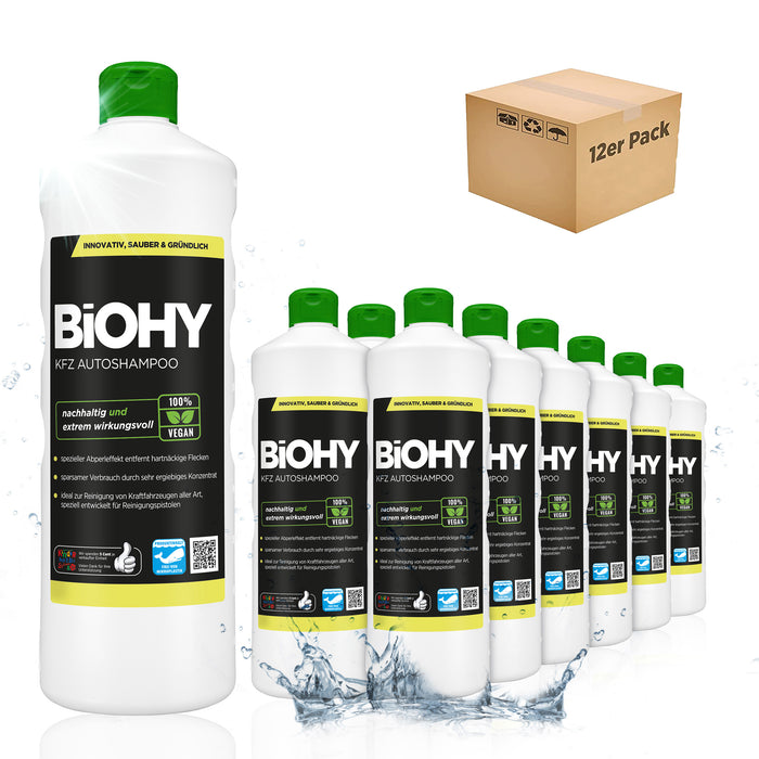 BiOHY shampooing pour voiture 10 litres, shampooing pour voiture, nettoyant pour voiture, concentré bio, B2B