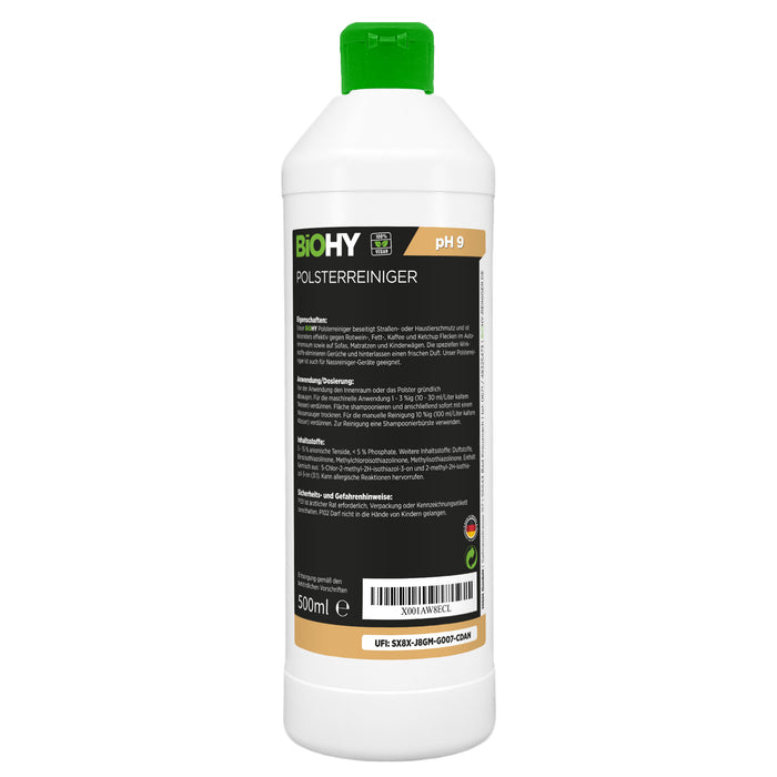 BiOHY upholstery cleaner 500ml, upholstery cleaner, mattress cleaner, organic concentrate